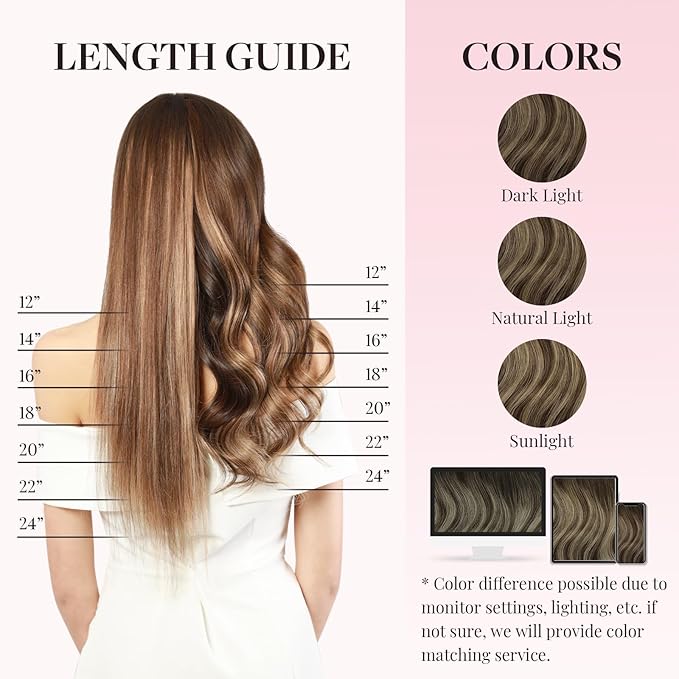 MAXITA I Tip Hair Extensions, 50g/50s, Chocolate Brown to Caramel Blonde 18 Inch Comfortable Wear, Invisible & Natural Cold Fusion, 100% Remy Human Hair Itip Keratin Extensions
