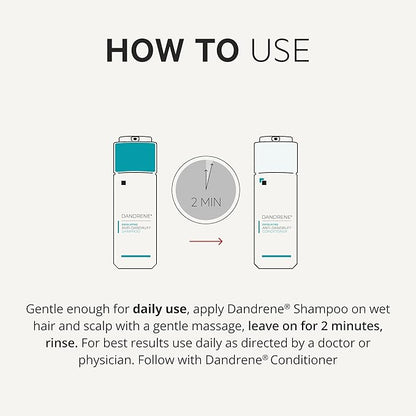 DS Labs Dandrene Dandruff Shampoo - for Flaky, Itchy Scalp, Exfoliating Shampoo for Dry Scalp, Seborrheic Dermatitis, Scalp Psoriasis, Color-Safe, Sulfate-Free, Nanosome Technology, 205mL