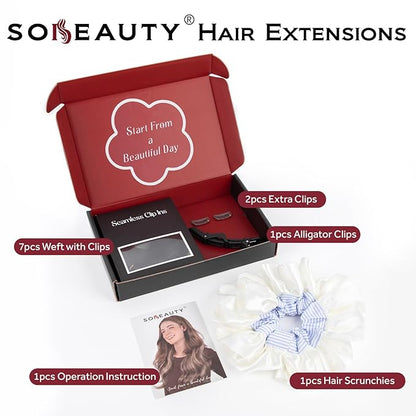 Clip in Hair Extensions Real Human Hair Dark Brown Seamless Clip In 100% Remy Hair Extensions PU Skin Weft Add Volume Thick&Invisible #2 16Inch 120G 8PCS