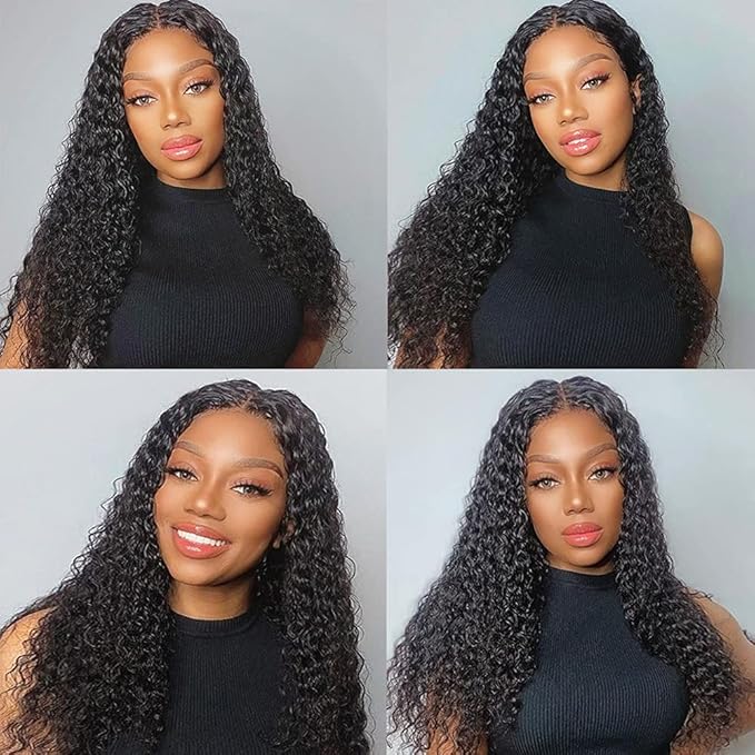 34 Inch Natural Color Water Wave Bundles Color 1B Bundles Human Hair Niegmeag Brazilian 8A Virgin Remy Hair Extensions Natural Black Wet and Wavy Bundle