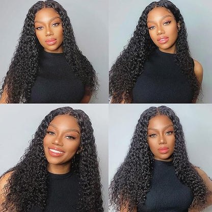 34 Inch Natural Color Water Wave Bundles Color 1B Bundles Human Hair Niegmeag Brazilian 8A Virgin Remy Hair Extensions Natural Black Wet and Wavy Bundle