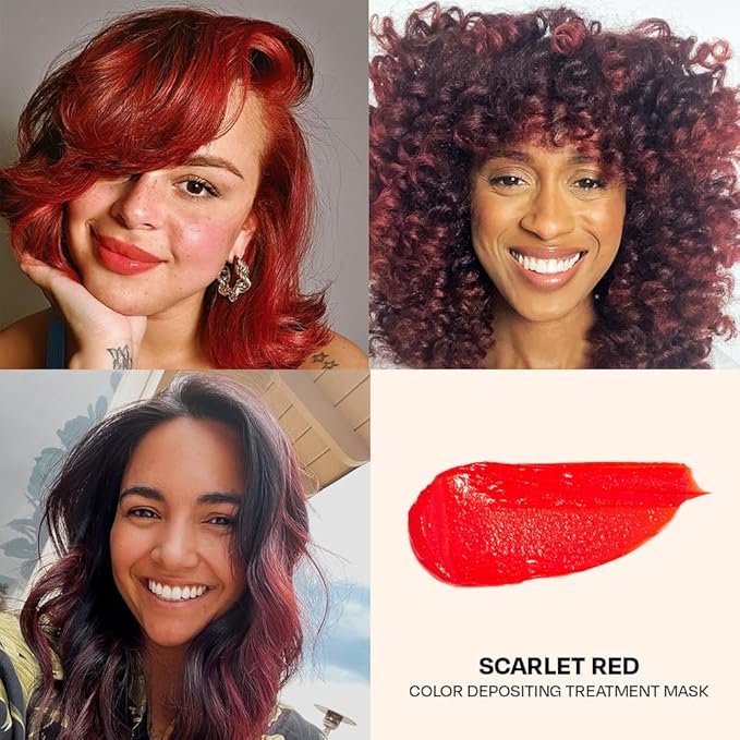 Overtone Daily Color Depositing Conditioner - 4.5oz Temporary Coloring Conditioner with Shea Butter & Coconut Oil - Refresh Color & Prevent Fading - Vegan & Cruelty-Free, Red for Brown is Scarlet Red