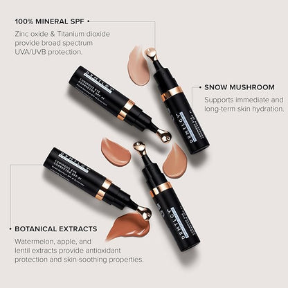 DRMTLGY Luminous Eye Corrector SPF 41, Under Eye Color Corrector for Dark Circles, Anti-Aging Tinted Eye Cream, Hydrating Eye Serum with Peach Undertone, Medium