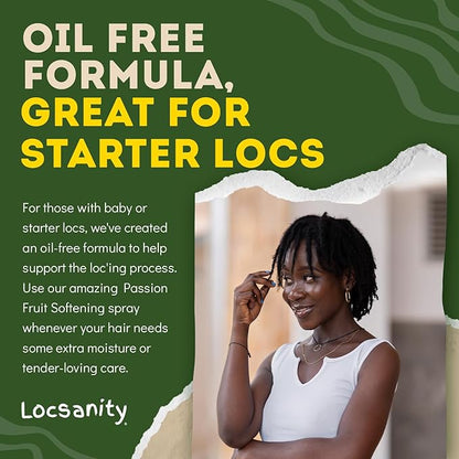 Locsanity Daily Moisturizing Spray for Dull, Dry Locs – Jumbo Size Passion Fruit Hair and Scalp Moisturizer for Dreadlocks, Sisterlocks, Microlocks, Braids to Control Oil and Frizz (32 fl oz)