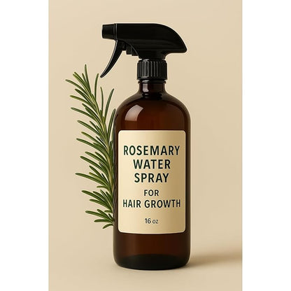 Rosemary Water Spray for Hair Growth, Rosemary Hair Growth Scalp Spray with Tea Tree Oil & Sea Salt Treatment for Hair Loss, Strengthens Hair, Promotes Hair, 16 fl. Oz