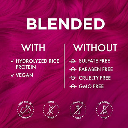 MOEHAIR Semi-Permanent Hair Color | Magenta Hair Dye 8 Oz | Voodoo Highest Love Hair Dye | Temporary Hair Color for Dark Hair | No Ammonia, Sulfate or Paraben | Vegan & Intermixable
