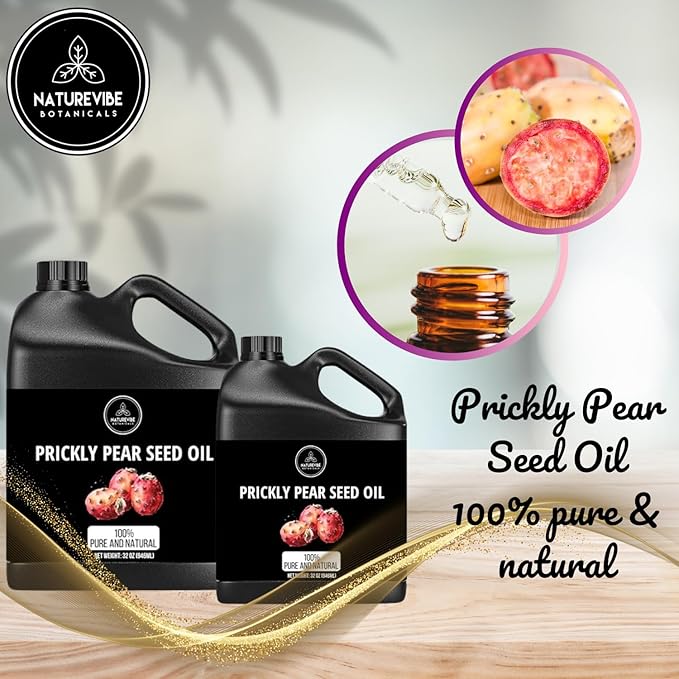 Naturevibe Botanicals Prickly Pear Oil 32 Ounces | 100% Pure and Natural | Great for Skin Care and Hair Care