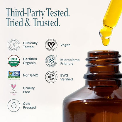 Cliganic Organic Jojoba Oil 32 oz, 100% Pure | Bulk, Natural Cold Pressed Unrefined Hexane Free Oil for Hair & Face