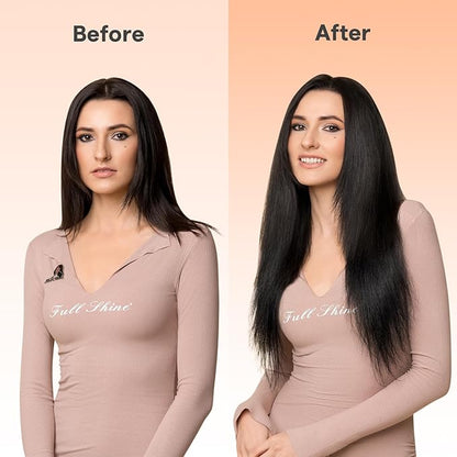 Full Shine Butterfly Weft Hair Extensions Invisible Pu Hole Extensions Remy Hair Color Dark Brown Genius Weft Extensions 24 Inch Hair Extensions For Women 100 Grams