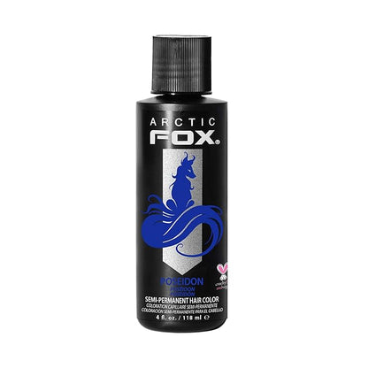 ARCTIC FOX Vegan and Cruelty-Free Semi-Permanent Hair Color Dye (4 Fl Oz, POSEIDON)