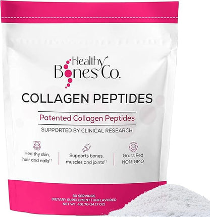 FORTIBONE Premium Bone Health Collagen Peptides w/FORTIGEL, VERISOL, TENDOFORTE | Clinically-Supported for Bones Joints Skin Hair Nails | Hydrolyzed Collagen Complete Anti-Aging Formula | 30 Servings