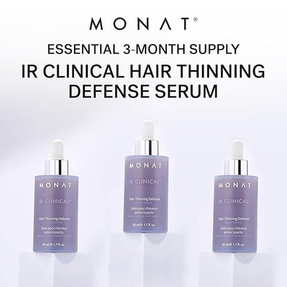 MONAT IR Clinical™ Hair Thinning Defense Serum – 3-Month Supply – Nourishes Scalp, Reduces Breakage, Boosts Hair Density, and Supports Thicker, Fuller-Looking Hair with Lightweight, Non-Greasy Formula