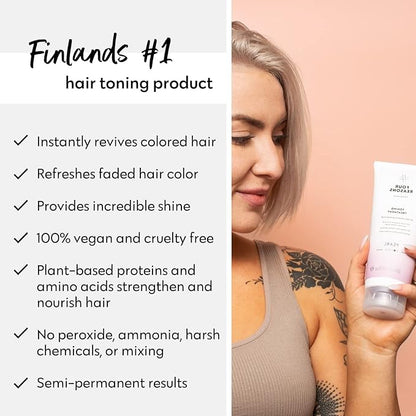 FOUR REASONS Pearl Blonde Hair Toner & Color Depositing Shampoo - Sulfate Free, Vegan, Color Treated Hair, 8.45 Fl Oz (Pearl)