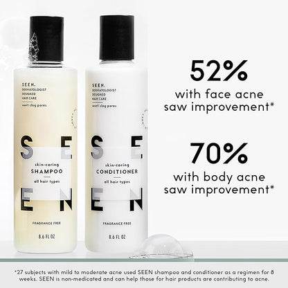 SEEN Discovery Kit - Scented- Non-Comedogenic & Sulfate-Free Hair Set- Dermatologist-Developed - Safe for Sensitive & Acne Prone Skin