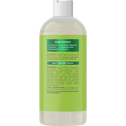 Clarifying Shampoo for Build Up & Oily Hair - Tea Tree Shampoo for Men and Women with Rosemary Essential Oil for Oily Hair and Scalp - Color Safe Vegan Sulfate Silicone & Paraben Free (10 Fl Oz)