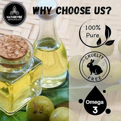 Naturevibe Botanicals Amla Oil 32 Ounces | 100% Pure and Natural | Great for Skin Care and Hair Care