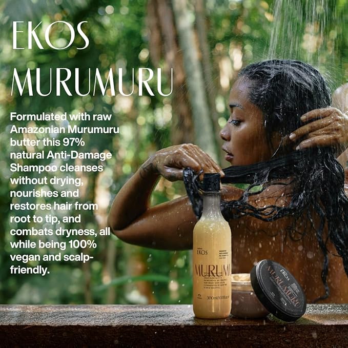natura - Ekos Murumuru Restoring Shampoo Refill - Anti-Damage - Cleanse & Moisturize Hair - Combat Dryness - Vegan Hair Care - Brazilian Beauty Secrets - Personal & Self Care - 10.1 fl oz (300ml)