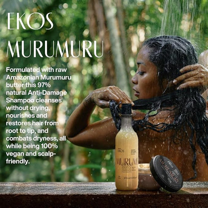 natura - Ekos Murumuru Restoring Shampoo Refill - Anti-Damage - Cleanse & Moisturize Hair - Combat Dryness - Vegan Hair Care - Brazilian Beauty Secrets - Personal & Self Care - 10.1 fl oz (300ml)