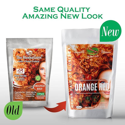 Red Orange Henna Hair Color/Dye 2 Pack - The Henna Guys