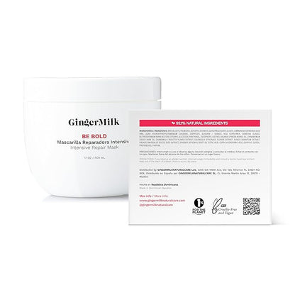 Intensive Repair Hair Mask for Dry / Damaged Hair due to Coloring, Chemical Processes, hot styling tools and dryers | BE BOLD