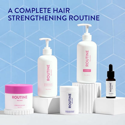 Routine Wellness Anti-Thinning Shampoo and Conditioner Set for Thinning Hair - Biotin DHT Blocker Women & Men - Color Safe Shampoo for Hair Loss & Healthier Hair - Vanilla Blossom (Pack of 2)