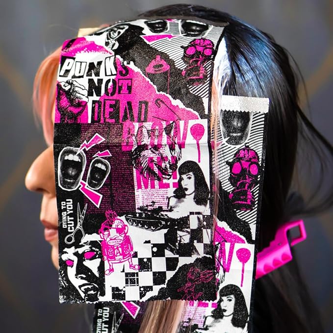 Colortrak Punk Pop-up Foil W/Dispenser (400 Count), Pre-cut Sheets, Non-Slip Embossed Texture, 5" x 11" Sheets for Hair Foil Coloring and Highlighting Sheet Applications