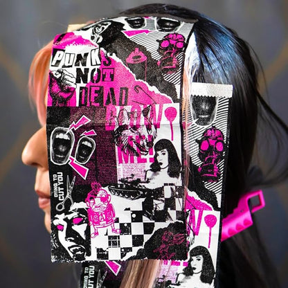 Colortrak Punk Pop-up Foil W/Dispenser (400 Count), Pre-cut Sheets, Non-Slip Embossed Texture, 5" x 11" Sheets for Hair Foil Coloring and Highlighting Sheet Applications