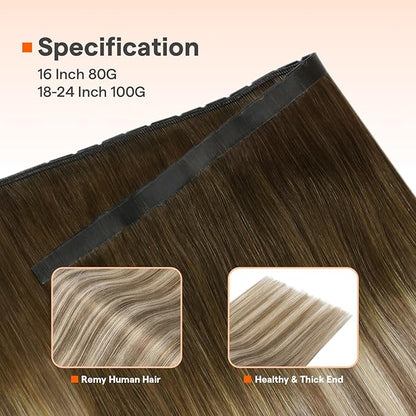 Full Shine Butterfly Weft Hair Extensions Human Hair Color Ombre Brown To Medium Blonde Double Pu Hole Weft Hand Tied Weft Extensions For Women 16 Inch Weave Bundles Add Volume 80 Grams