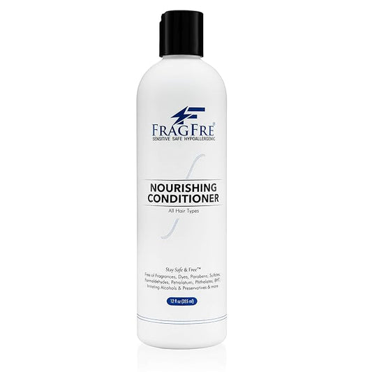 Fragrance Free Conditioner 12 oz - Parabens Free Hypoallergenic - Hair Conditioner for Sensitive Skin - Deep Conditioning for Normal Treated and Fragile Hairs - Vegan Gluten Free (1 Pack)