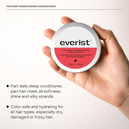 The Haircare Essentials Duo, Shampoo & Deep Conditioner, Repairs Hair, Ideal for Sensitive Scalp, Hydrating and Smoothing, Plant-based, Color-safe, 3.4 fl oz Each, Tins