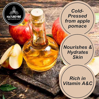 Naturevibe Botanicals Apple Oil 32 Ounces | 100% Pure and Natural | Great for Skin Care and Hair Care