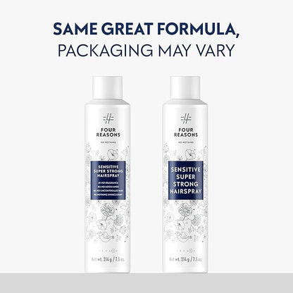 No Nothing Sensitive Extra Hold Hairspray, Unscented Finishing Spray for Styling, Wind & Humidity Protection, Reduces Frizz & Split Ends, Flexible Brushable Hold, Hypoallergenic - 2 Pack (7.5 oz Each)