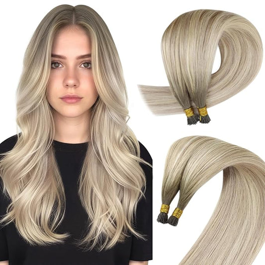 Sunny Hair I Tip Hair Extensions Real Human Hair 20inch Itip Human Hair Extensions Blonde Balayage Tip Hair Extensions Real Human Hair Fit Any Occasion 50g