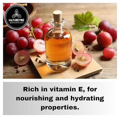 Naturevibe Botanicals Grapeseed Oil 32oz and Sweet Almond Oil 32oz|Oil Combo
