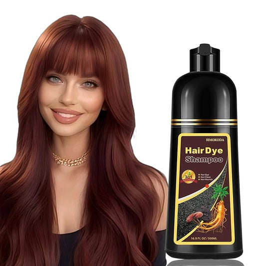 Brown Hair Dye Shampoo, Hair Color Shampoo for Women Men, Long Lasting Cherry Brown Hair Dye, Colors in Minutes, Champu Para Pintar el Cabello, 16.90 Fl Oz
