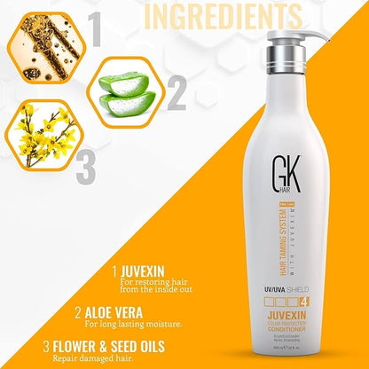 GK Hair Shield Conditioner 22 Fl Oz – UV Protection for Color Hair, Aloe Vera & Argan Infused, Sulfate and Paraben Free, Repairs Damage, Boosts Shine, Hydrating & Vegan