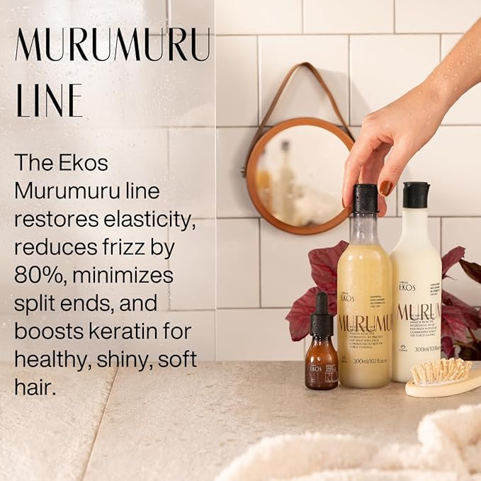natura - Ekos Murumuru Restoring Shampoo Refill - Anti-Damage - Cleanse & Moisturize Hair - Combat Dryness - Vegan Hair Care - Brazilian Beauty Secrets - Personal & Self Care - 10.1 fl oz (300ml)