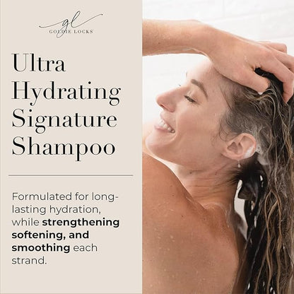 Goldie Locks Shampoo and Conditioner Set – Ultra Hydrating Hair Care Duo with Biotin, Marula Oil and Rose Water – Sulfate and Paraben-Free – 8.45 Oz Each (Packaging May Vary)