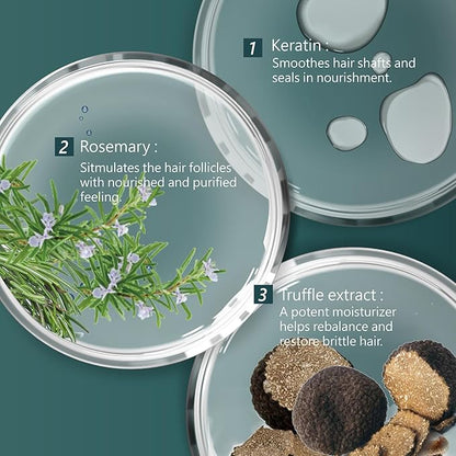 SH-RD Truffle Moisturizing Semi-Treatment for Dry Damaged Hair | Hair Moisture Conditioner with Truffle Extract, Keratin, Rosemary | 3 Minute Repair Miracle | Paraben-Free Conditioner - 6.76oz/200ml