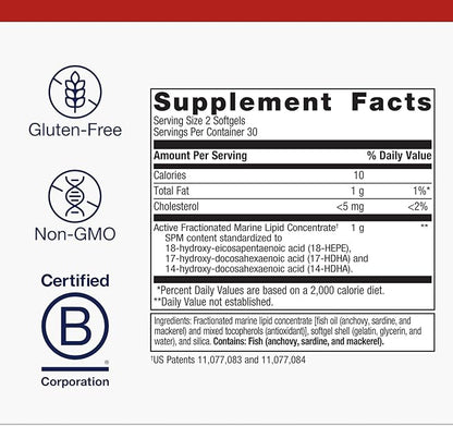 Metagenics SPM Active - Specialized Pro-Resolving Mediators from Marine Oils - Supports Normal Inflammatory Response, Tissue Health, Joint Comfort, Immune Health - Non-GMO & Gluten-Free - 60 Softgels