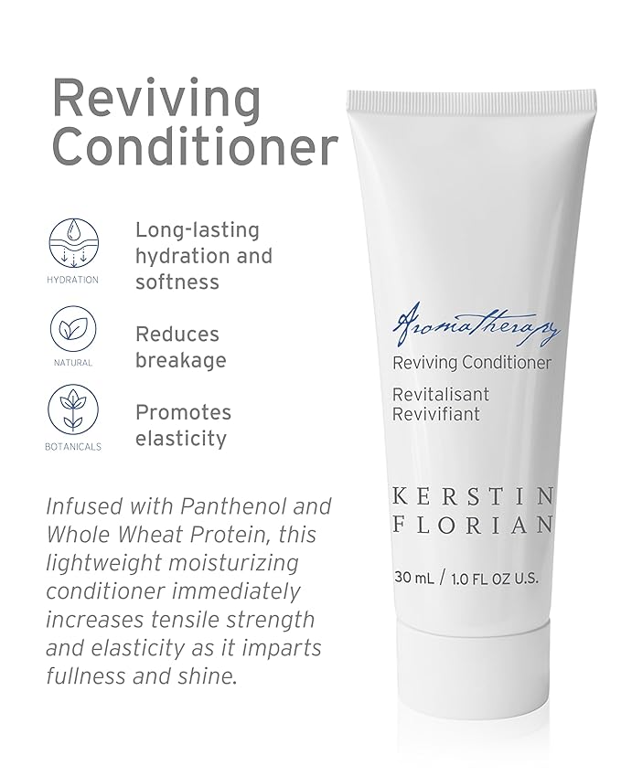 Kerstin Florian Reviving Conditioner | Travel Size | Repair Dry or Color Treated Hair with Deep Moisture | Reduce Frizz and Increase Shine | 1 fl oz