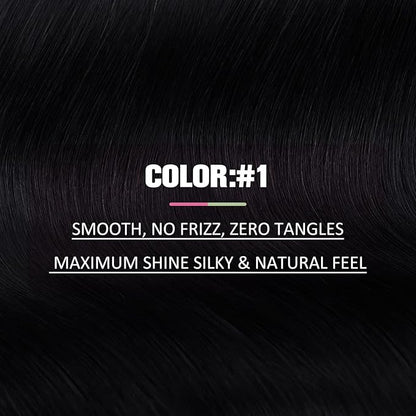 YoungSee Tape in Hair Extensions Human Hair Black Tapein Hair Extensions Real Human Hair Jet Black 20pcs 50g Black Human Hair Tape in Extensions Silky Straight 18 Inch Remy Hair Extensions Seamless