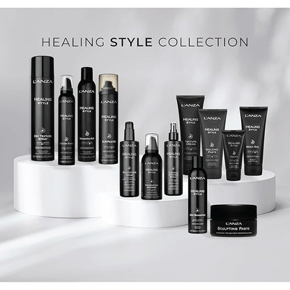 L'ANZA Healing Style Smoother Balm, New & Improved Keratin Hair Treatment & Hair Straightener Serum, Heat Protection & Anti Frizz Formula, for Curly, Frizzy & Wavy Locks