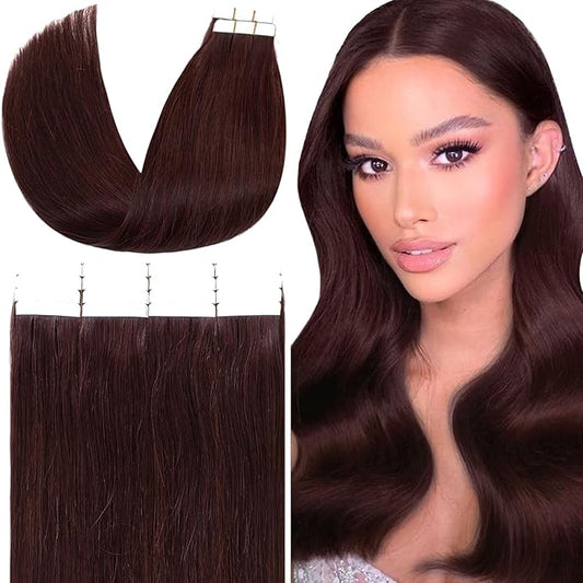 Anrosa 18 inch Ombre Tape in Hair Extensions Real Remy Human Hair Tape in Premium Quality Silky Hair Natural Hair Extensions Seamless Skin Weft Double Sided 20/pcs 50g