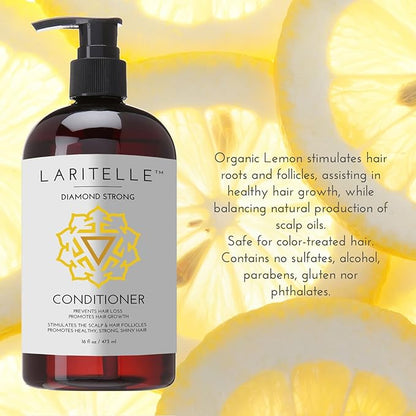 Organic Shampoo 17 oz + Conditioner 16 oz | Prevents Hair Loss, Promotes Hair Growth | Argan Oil, Rosemary, Ginger & Cedarwood | NO GMO, Sulfates, Gluten, Alcohol, Parabens, Phthalates