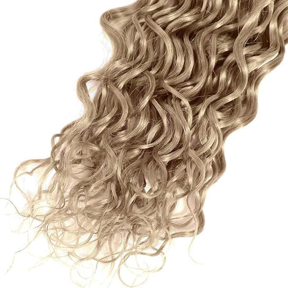 Ash Blonde Human Hair Bundles Color #22 Water Wave Bundle Blonde Human Hair 3 Bundles 24 26 28 Inch Double Weft Virgin Remy Grey Blonde Bundle