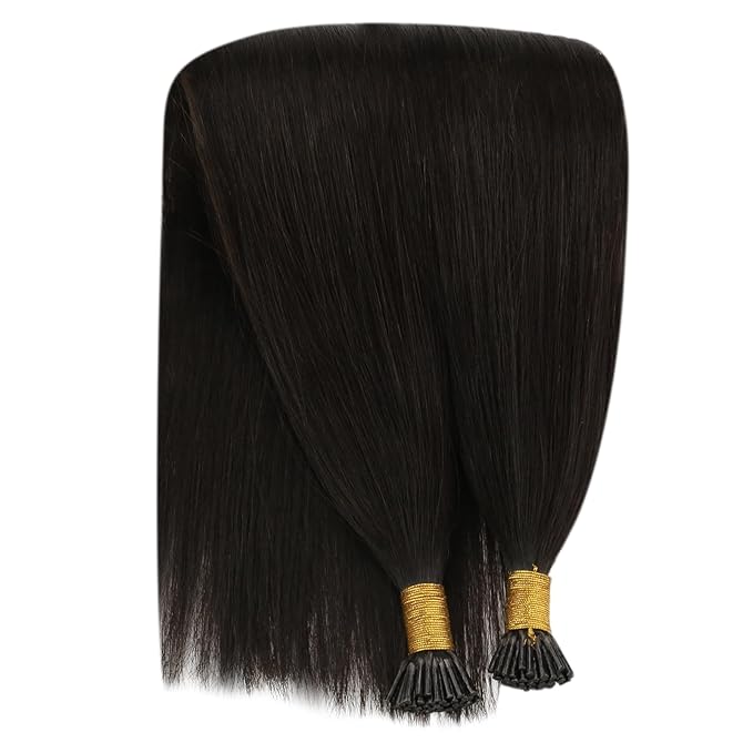 YoungSee Itip Human Hair Extensions Dark Brown I Tip Extensions Brown 14 Inch 80s 50g I Tips Hair Extensions Real Human Hair Dark Brown Short Keratin Hair Extension for Short Hair Tip Extension