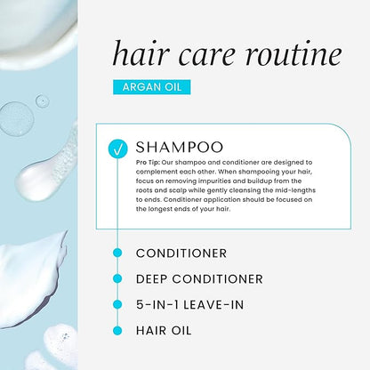 HASK Argan Oil Repairing Shampoo + Conditioner Set | Color Safe, Sulfate-Free, Paraben-Free, Gluten-Free, Cruelty-Free, For All Hair Types