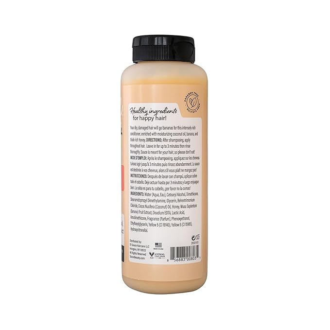 SAUCE BEAUTY Conditioner, Intense Repair Coconut Cream Conditioner (10 Fl Oz) for Dry, Damaged, Frizzy & Curly Hair, Revitalizing Coconut Oil, Banana & Honey, Paraben & Sulfate-Free