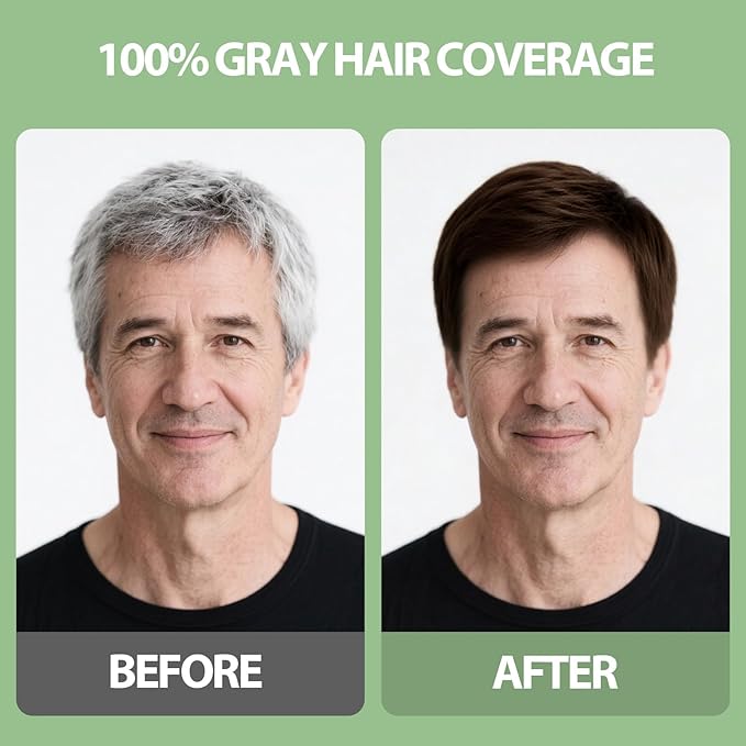 FARNDU Dark Brown Hair Dye Shampoo 3 in 1 with Argan Oil – 10-15 Min Gray Coverage, Natural Instant Hair Color Shampoo for Women and Men, Long-Lasting Up to 6 Months